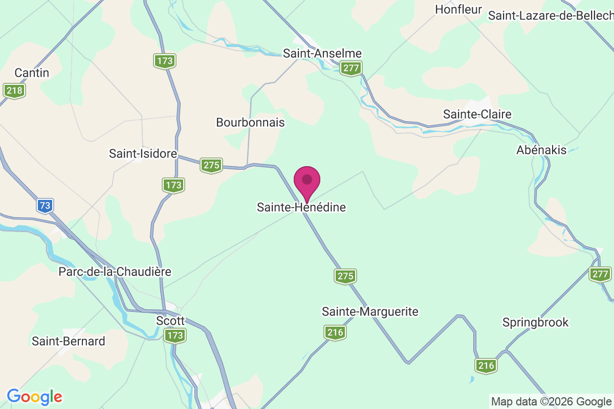 Carte de Sainte-Hénédine