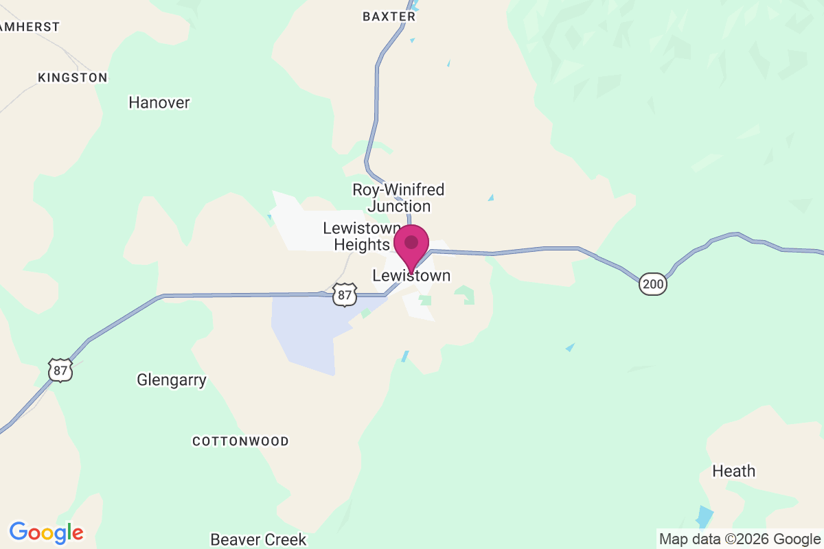 Carte de Lewistown