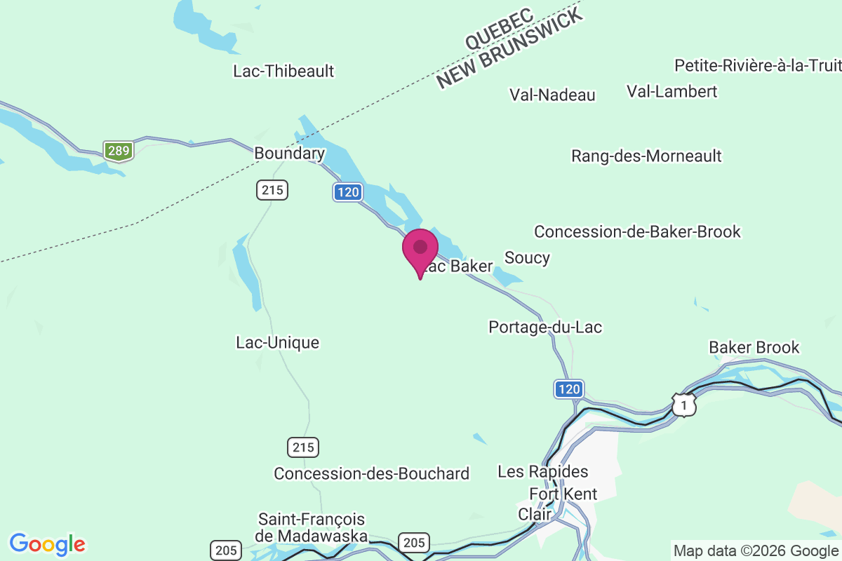 Carte de Lac Baker