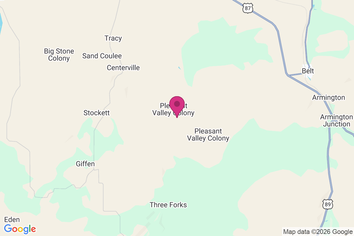 Carte de Pleasant Valley Colony