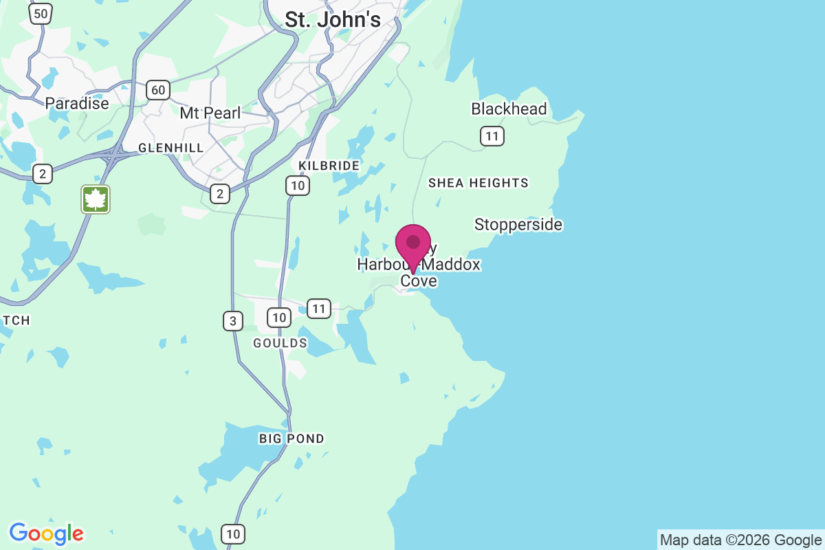 Carte de Petty Harbour-Maddox Cove