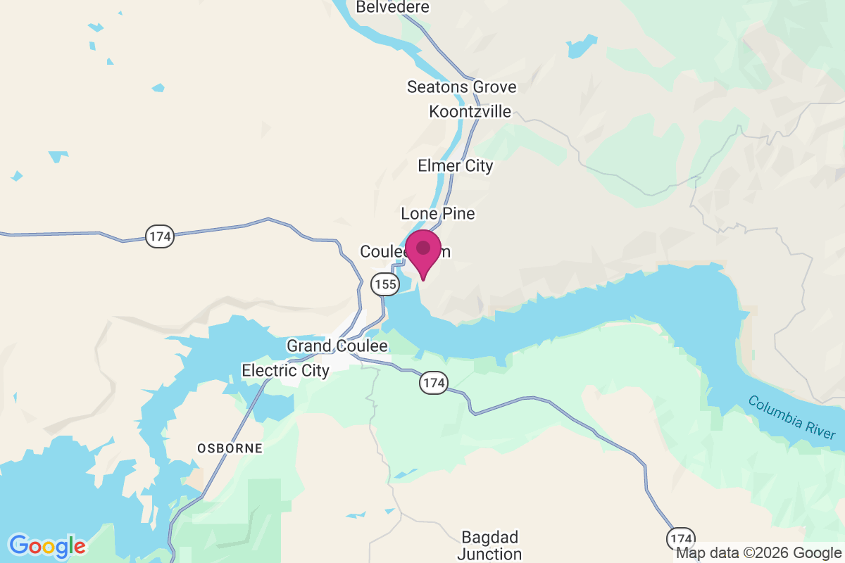 Carte de Coulee Dam