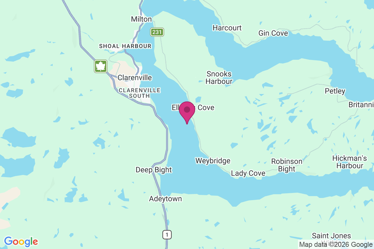 Carte de Elliotts Cove