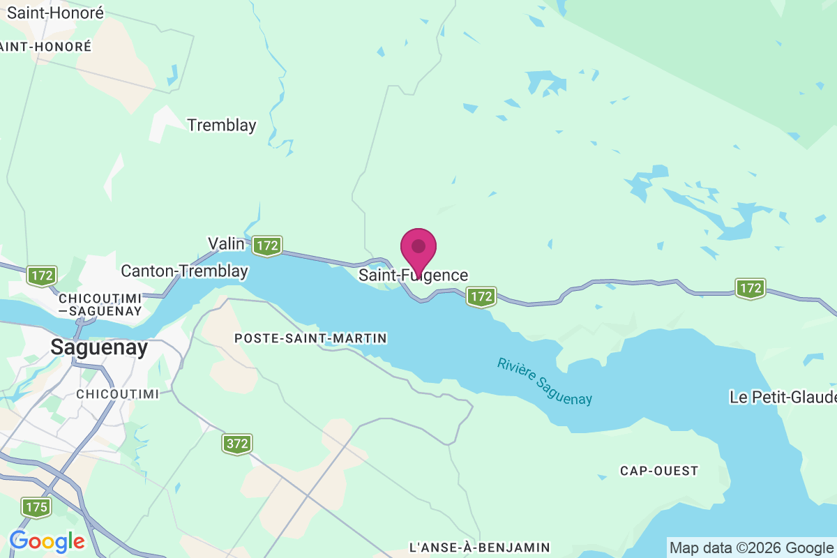 Carte de Sainte-rose-du-nord