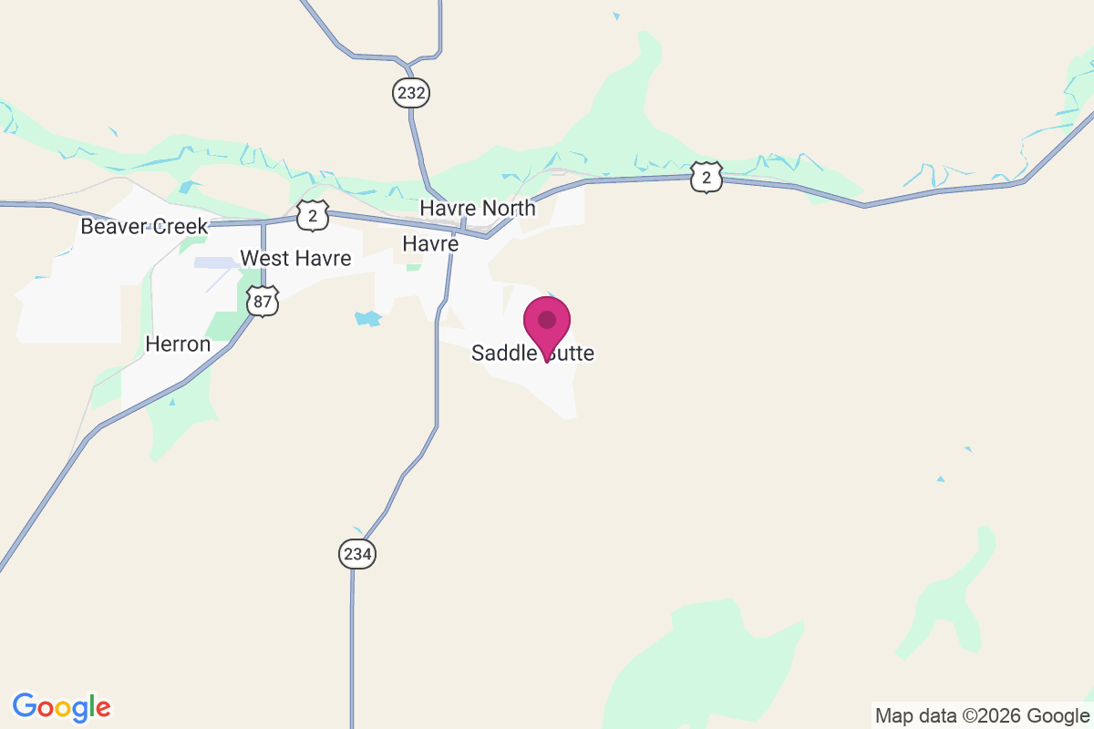 Carte de Saddle Butte