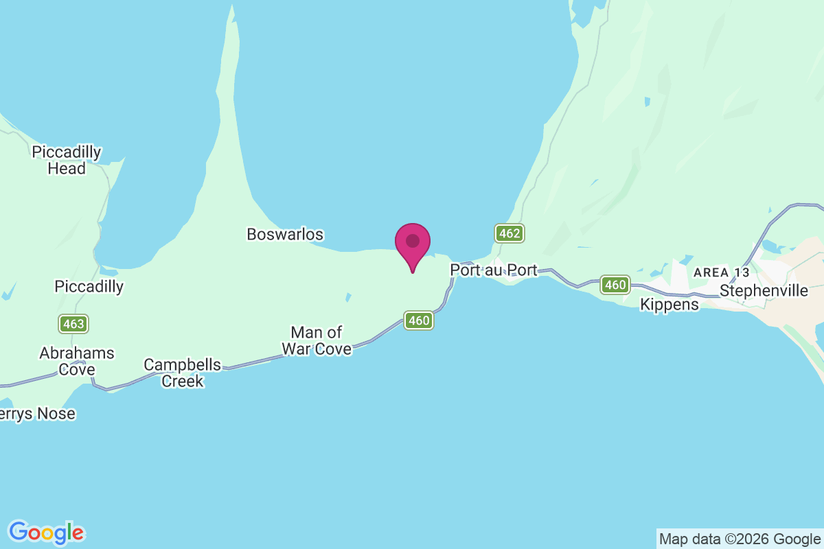 Carte de Port Au Port West-Aguathuna-Felix Cove