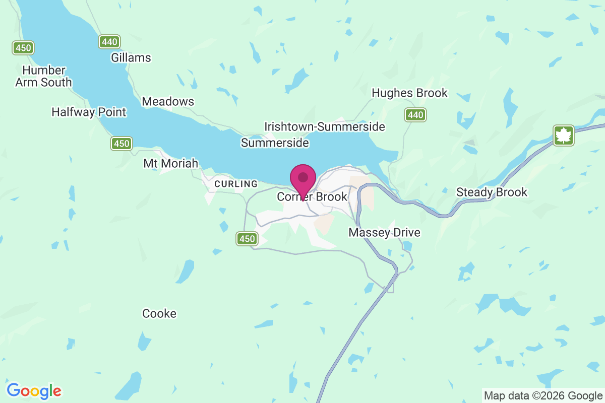 Carte de Corner Brook