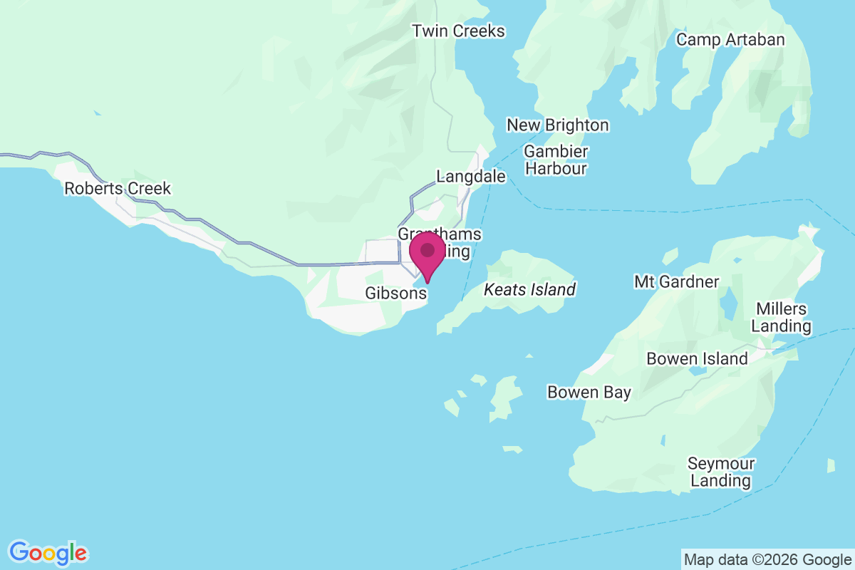 Carte de Gibsons Landing