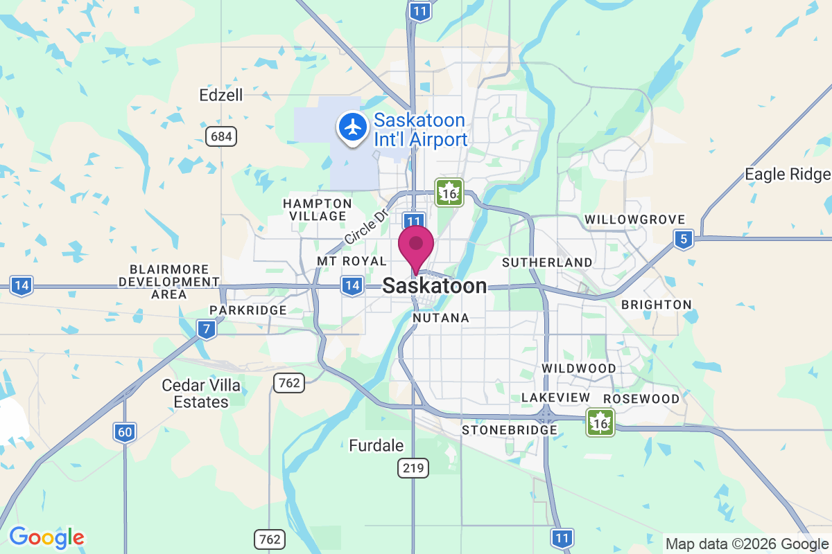 Carte de Saskatoon