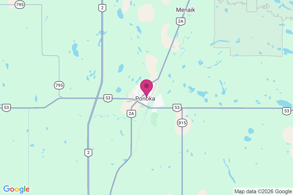 Carte de Ponoka
