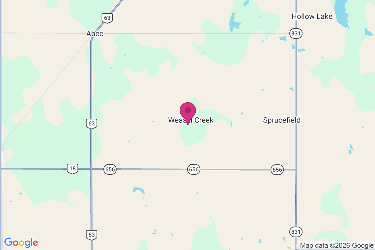 Carte de Weasel Creek
