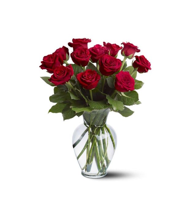 Douze roses rouges (FTD® - 12RDROSE) LeFleuriste.com™