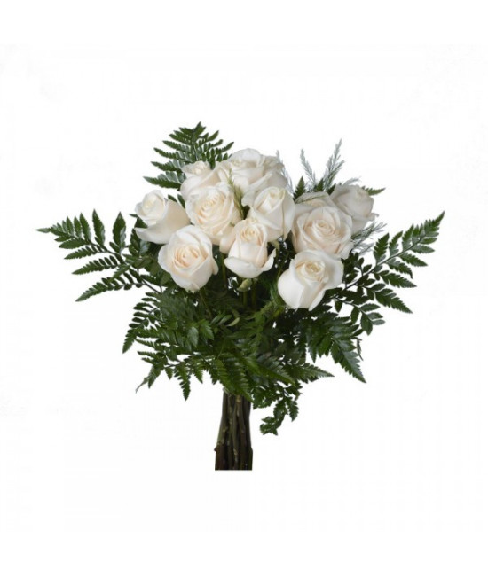 Roses blanches à la douzaine (WFN® - WFN10267) LeFleuriste.com™